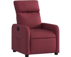 Verstelbare Fauteuil Stof Wijnrood Comfortabele Relaxfauteuil