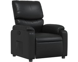 Verstelbare Fauteuil Zwart Kunstleer - Comfortabele Relaxfauteuil