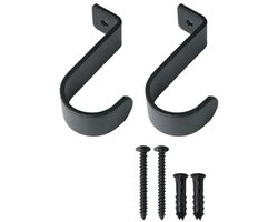 Verstelbare gordijnroede beugels - 2 stuks veelzijdige wandsteunen voor gordijnen, douchegordijnen en jaloezieën