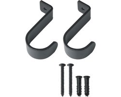 Verstelbare gordijnroede beugels - 2 stuks veelzijdige wandsteunen voor gordijnen, douchegordijnen en jaloezieën