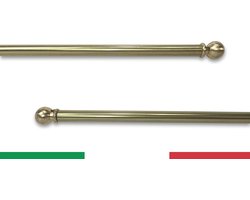 Verstelbare gordijnroedes messing gepolijst 40-60 cm voor glazen gordijnen