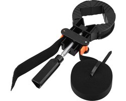 Verstelbare hoekklemband 4 kaken 6m - Meubel en fotolijsthouder - Houtbewerking handgereedschap - Zwart .