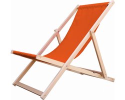 Verstelbare Houten Ligstoel van Merino Wol voor Tuin en Strand | Opvouwbaar