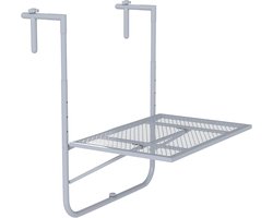 Verstelbare Inklapbare Balkonhangtafel - Metalen Wandmontage Bureau voor Terras en Tuin