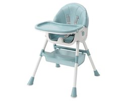 Verstelbare Kinderstoel voor Kinderen van 0 tot 3 Jaar - Inklapbaar en Eenvoudig Schoon te Maken - Groen