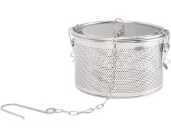 Verstelbare kookmand voor kruideninfuser, stoofschotels en soepzeef - kruidentheefilter voor bouillon en marinades - 16 cm doorsnede