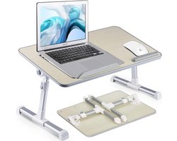Verstelbare Laptoptafel op Bed en Bank - In Hoogte en Hoek Verstelbaar Lichtgewicht Bureau