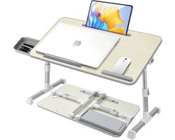 Verstelbare Laptoptafel voor Bed en Bank - Opvouwbaar Bureau met Lade