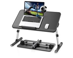 Verstelbare Laptoptafel voor Bed - Inklapbare Poten en Hoogteverstelling - Geschikt voor Laptops tot 17 Inch