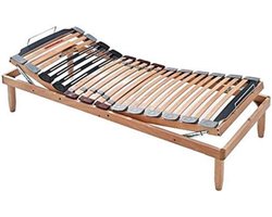 Verstelbare Lattenbodem 85x200 cm met 28 Houten Latten en Hardheidsregeling