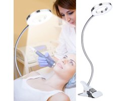 Verstelbare LED Klemspot met Zwanenhals voor Tatoeëren en Visagie