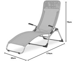 Verstelbare Luxe Relaxstoel met Voetensteun voor Buiten en Tuin