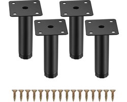 Verstelbare metalen meubelpoten 8 cm - 4 stuks voor meubels, tafels, en kasten