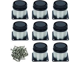 Verstelbare metalen meubelpoten set – 8 ronde poten voor diverse meubels