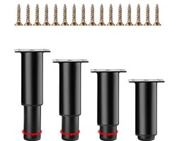 Verstelbare metalen meubelpoten set van 4 - 8 cm, voor diverse meubels