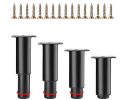 Verstelbare metalen meubelpoten set van 4 - 8 cm, voor diverse meubels