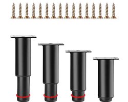 Verstelbare metalen meubelpoten set van 4 - 8 cm, voor diverse meubels