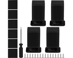 Verstelbare meubelpoot 4 STUKS 0-20mm Verstelbare Voeten voor Meubeltafel Stoel Bureau Keukenkast Bank - Inclusief schroeven en schroevendraaier (6cm)