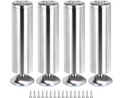 Verstelbare meubelpoten 20 cm - 10 mm verstelbaar - draagvermogen 200 kg - bank, bed, tafel, kast - stabiliteit & stijlvol design.