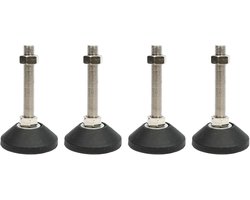 Verstelbare meubelpoten, 4 M6 in hoogte verstelbare poten, geschikt voor tafels, stoelen, banken, werkbanken, kaptafels, banken, kasten (D30*M6*L30).