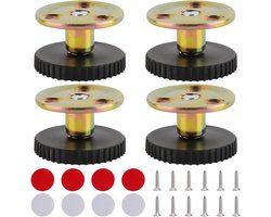 Verstelbare Meubelpoten - 4 Stuks - Hoogte Verstelbaar - Kastpoten - Zware Belasting - Metalen Meubelvoet - Krasbestendige Nivelleringspoten voor Kast, Bedvoet, Banken, Tafels en Meubels