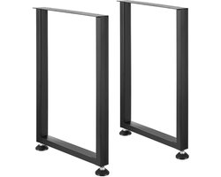 Verstelbare Meubelpoten 71 CM- Stalen Staaf Max. Belasting 454 Kg - voor Doe-Het-Zelf Bureaus，Tafels, Zwart