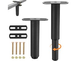 Verstelbare meubelpoten - geschikt voor bed en bank - 2 stuks - metalen steunen