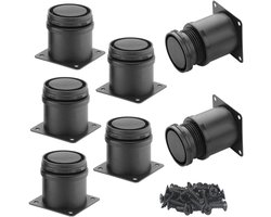 Verstelbare Meubelpoten in Zwart - Hoogwaardige Roestvrijstalen Pootjes voor Meubels