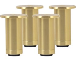 Verstelbare Meubelpoten - Kastpoten Bankpoot - Meubels Opknappen - Stevig Aluminium Legering - 4 stuks 10cm - Zwart Goud