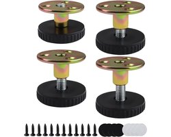 Verstelbare Meubelpoten Set 4 Stuks Zwart Koolstofstaal Hoogte Verstelbaar voor Bank Tafel Stoel Kast