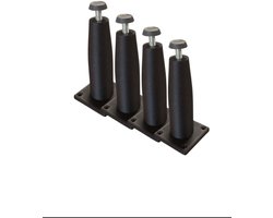 Verstelbare meubelpoten – Set van 4 – Zwart – 150-135mm - Stevig kunststof met metalen stelbout