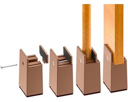 Verstelbare Meubelverhogers - 4 Stuks Bruin - Zware Belasting