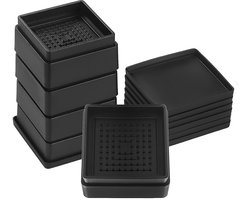 Verstelbare meubelverhogers - 8 stuks - met rubberen pads