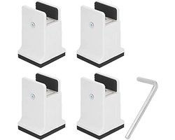 Verstelbare Meubelverhogers met Schroefklem voor Zwaar Meubilair - 4 Delige Set