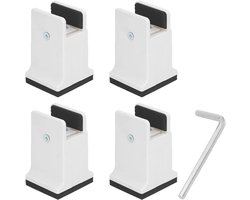 Verstelbare Meubelverhogers met Schroefklem voor Zwaar Meubilair - 4 Delige Set