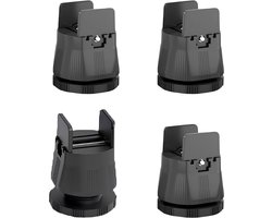 Verstelbare Meubelverhogers Set van 4 - 6cm-8cm voor Stoelen, Banken en Tafels - Ondersteuning voor Meubelpoot en Verhoogde Poten (Zwart)