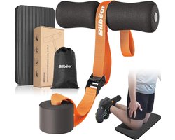 Verstelbare Nordic hamstring krul riem met kniemat - Draagbare riem voor hamstring-curls, rek en buikspieroefeningen voor thuis