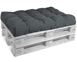 Verstelbare Pallet Kussen - Zitkussen voor Pallet Sofa - Kussen Grafietgrijs - Kwaliteitsmatras voor Palletmeubels