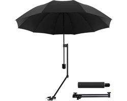 Verstelbare Parasol met Universele Klem voor Kinderwagen, Golfkar, Rolstoel en Tuinstoel - UPF 50+ Bescherming