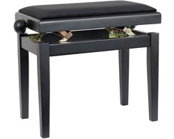 Verstelbare pianobank - Met stoffen zitting - Innox PB 40BK-M - Zwart
