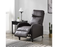 Verstelbare relaxfauteuil 102x60x92 cm kunstleer bruin