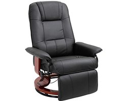 Verstelbare relaxfauteuil 360° draaistoel van kunstleer
