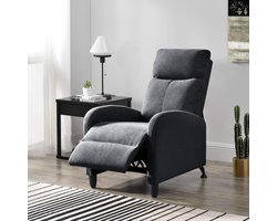 Verstelbare relaxfauteuil donkergrijs 102x60x92 cm