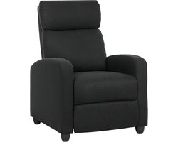 Verstelbare Relaxfauteuil met Voetensteun voor Woonkamer | Zwart Leenlook
