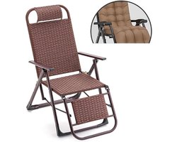 Verstelbare Relaxfauteuil - Opvouwbare loungestoel - Buiten ontspannen - 170 graden verstelbaar - Ademende mesh - Veelkleurig
