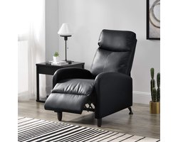 Verstelbare relaxfauteuil zwart 102x60x92 cm