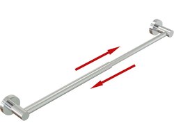 Verstelbare roestvrijstalen handdoekhouder voor badkamer - 11,8" tot 22,6"