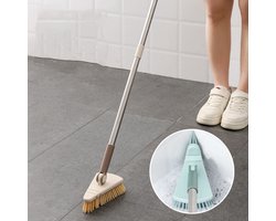 Verstelbare Roterende Vloerborstel - Badkamerreinigingsborstel - Flexibele Reinigingskop - Geschikt Voor Het Reinigen Van Douchecabines, Badkamers, Keukens, Balkonmuren En Hoekspleetjes - Geel