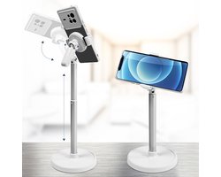 Verstelbare Smartphonehouder voor Tafel, 360° Rotatie, Multi-Angle Telefoonstandaard, Geschikt voor iPhone, Huawei en Samsung