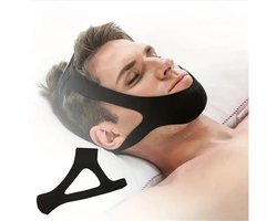 Verstelbare Snurkband I Anti Snurk Kinband I I Stop Snurken I Snurk Hoofdband I Anti-Snurk Band I Uniseks I Zwart